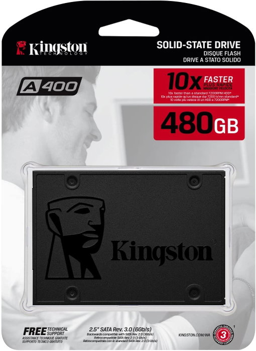 Kingston A400 480 GB SSD 2.5 pulg SATA III Kingston A400 480 GB SSD 2.5 pulg SATA III